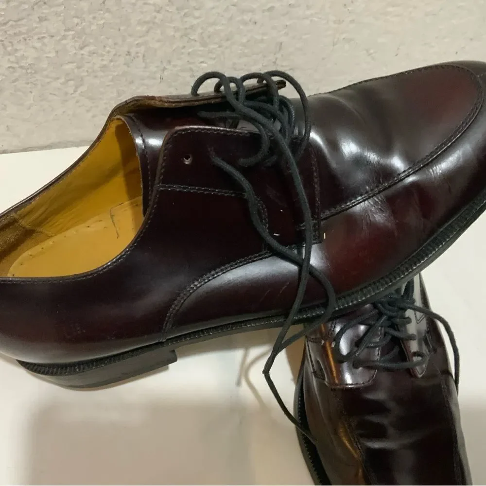 Cole Haan Dress Shoes Men’s Size 9 Medium Burgundy Leather Oxfords